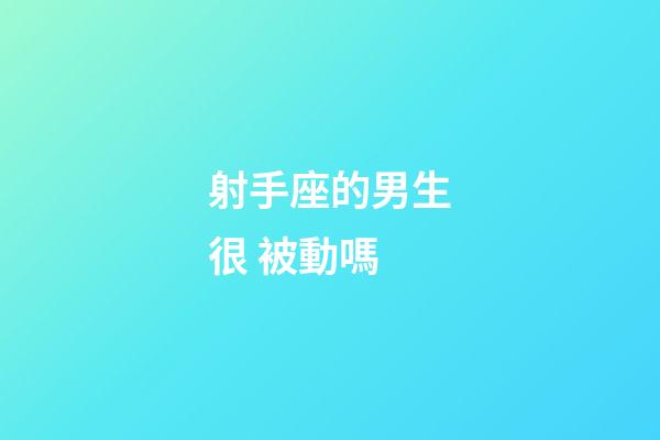 射手座的男生很 被動嗎-第1張-星座運(yùn)勢-玄機(jī)派